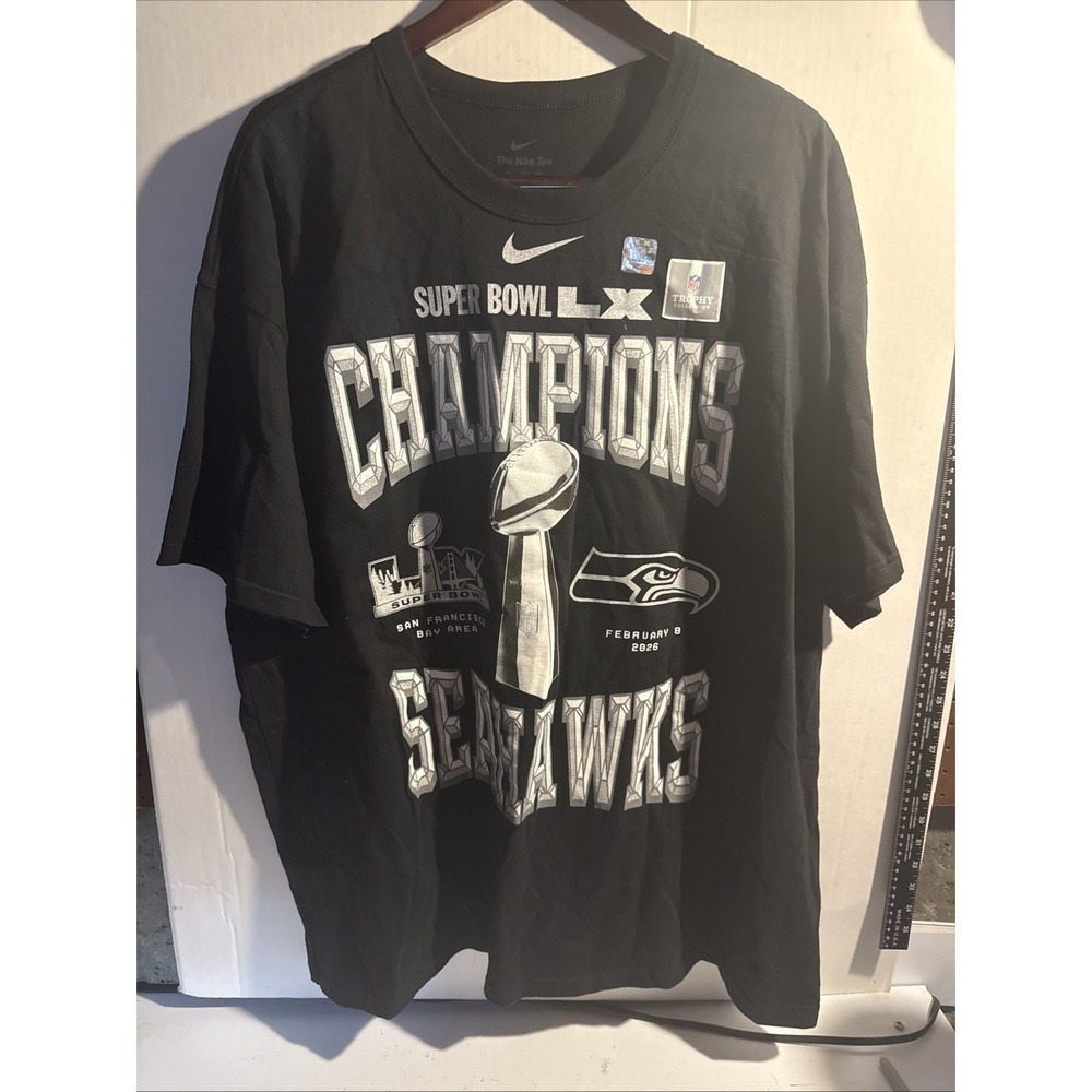 Nike Seattle Seahawks SuperBowl LX Champions Trophy Collection Men's T-shirt 2XL